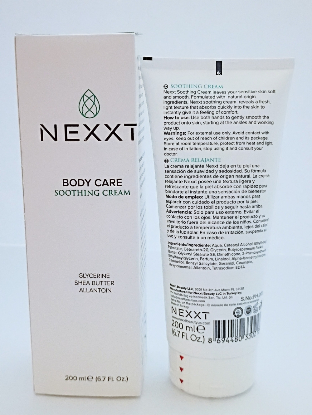 Nexxt Body Care Soothing Cream 200ml Shea Butter Moisturizer NEW - Picture 2 of 5